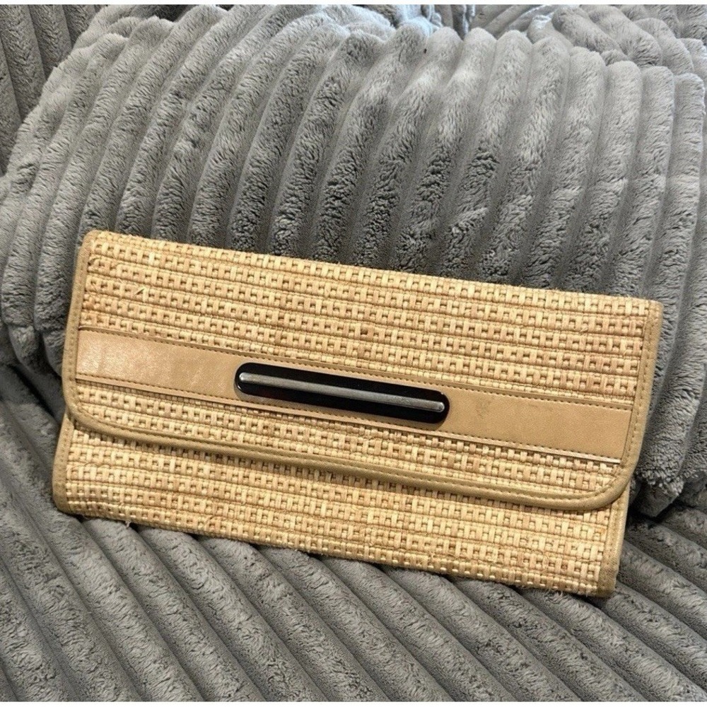 Vintage Waves Tandem Bags of California Rattan Wicker Bag Clutch Crossbody Purse